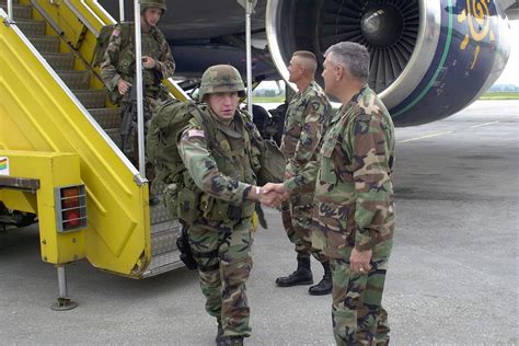 Us Army Private First Class Pfc Christin Walker Is Greeted By Major