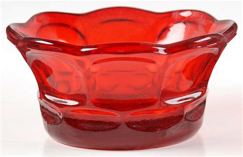 Argus Ruby Stem Small Fruit Dessert Bowl By Fostoria