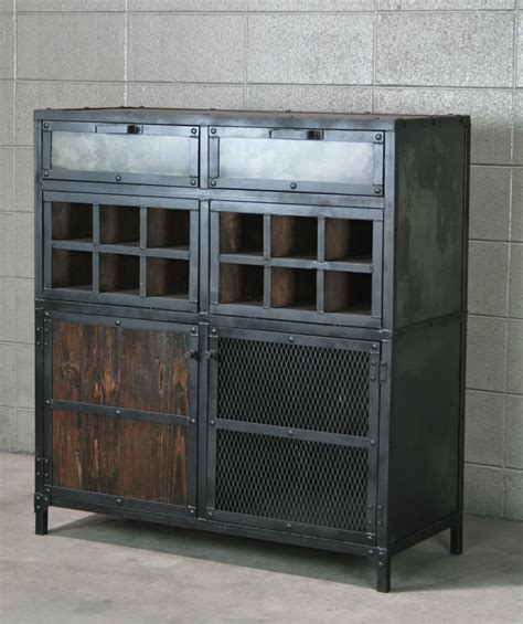 Modern Industrial Liquor/Wine Cabinet. Vintage style bar cart. – Combine 9 | Industrial Furniture