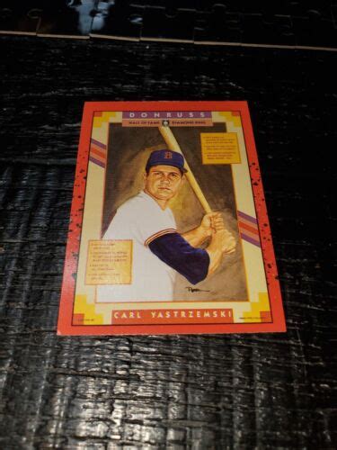 Donruss Carl Yastrzemski Hall Of Fame Diamond King Error No Dot