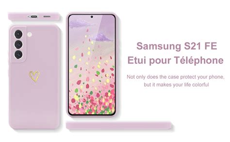 Lafunda Coque Compatible Avec Samsung S21 FE 5G Silicone Coque De