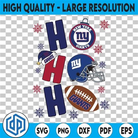 Hohoho Svg New York Giants Svg Football Christmas Svg Santa Svg Nfl