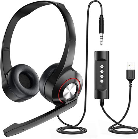 Newaner Auriculares Pc Con Cable Y Micr Fono Auriculares Diadema