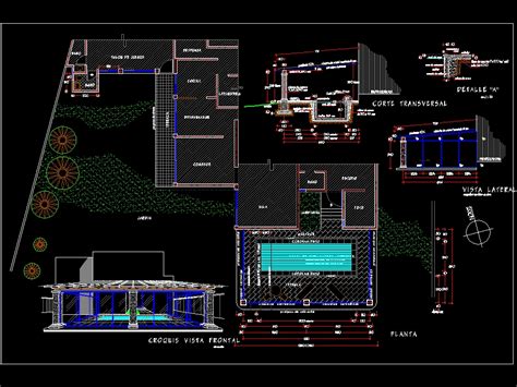 Alberca O Piscinas Con Detalles Constructivos En Dwg Kb