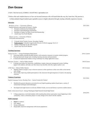 CV Resume 2016 PDF