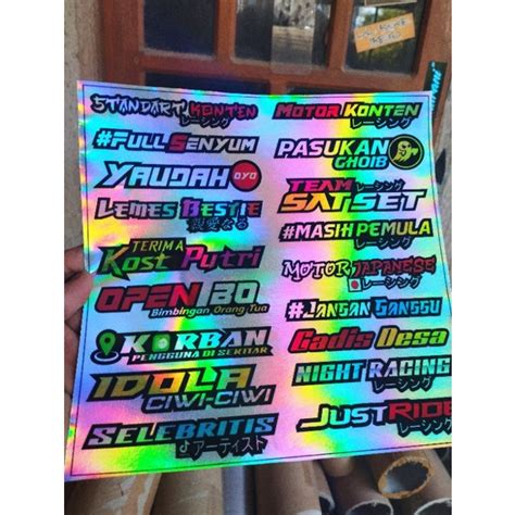 Jual Sticker Pack Kata Kata Viral Stiker Racing Stiker Helm Stiker