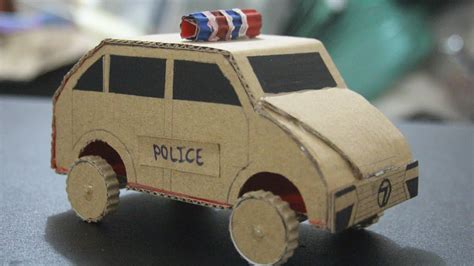 How To Make A Police Car Out Of Cardboard Box Car Retro