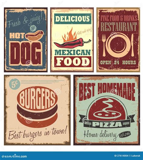 Retro Metal Signs Stock Images - Image: 27614004