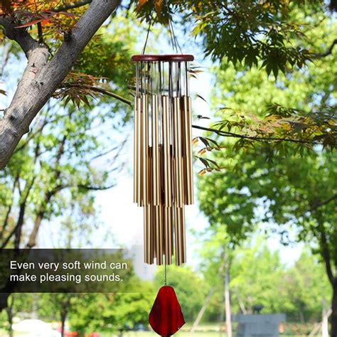 1pc Handmade Hanging Wind Chimes With 27 Tubes For Outside Decoration ...