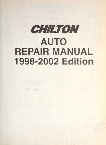 Chilton Auto Repair Manual Open Library