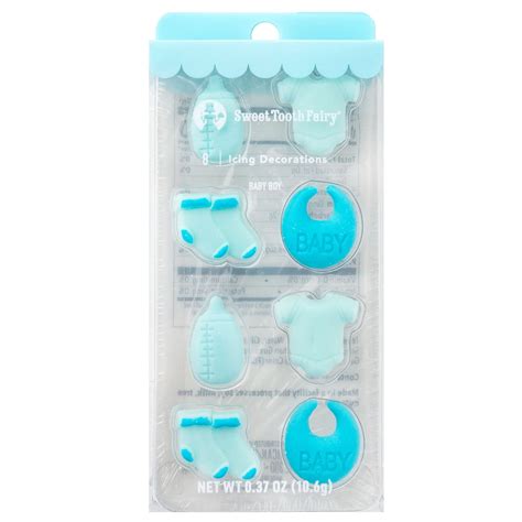 Sweet Tooth Fairy® Baby Boy Icing Decorations 8ct Michaels