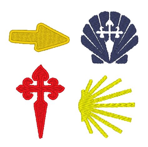 Camino De Santiago Symbols Machine Embroidery Designs, 4 Designs, 3 Sizes, 11 Formats - Etsy