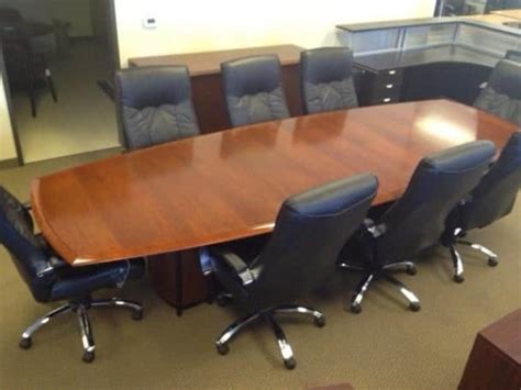 Used 12ft Boat Shape Conference Table For Sale Continental Office Group