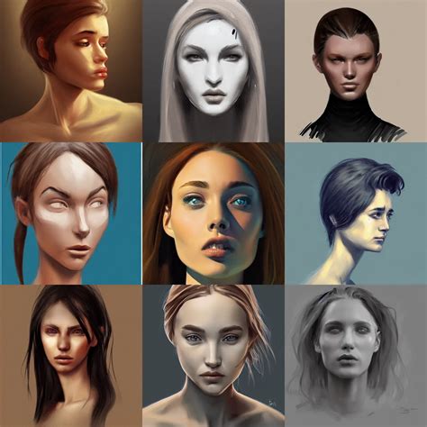 Woman Face Concept Art By Benjamin Vnuk Stable Diffusion Openart