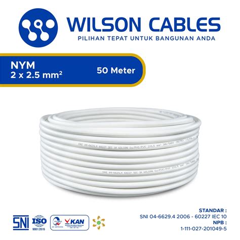 Jual Kabel NYM 2x2.5 mm2 50 Meter / Kabel Tunggal NYM Wilson Cables ...