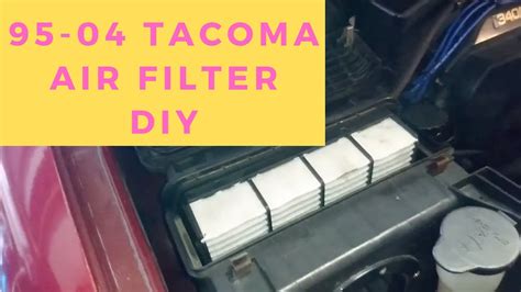 Toyota Tacoma Air Filter Replacement Vz Fe Engine Youtube