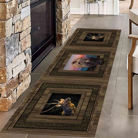 Exinbu Cabin Collection Hallway Rug 2x10ft Nature And