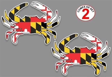 Maryland Crab 5 Vinyl Sticker For Car Laptop I Pad