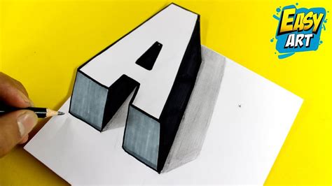 Como Dibujar Letras En 3d Letra A 🔴 How To Draw 3d Letters Dibujar Letras Bonitas En 3d Youtube