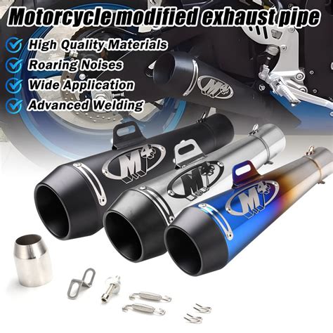 Cod Mm Universal M Exhaust Pipe Motorcycle Muffler Pipe Ekzos