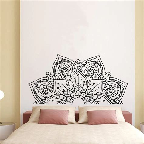 Half Mandala Wall Art Decal Sticker Personalized Meditation Etsy