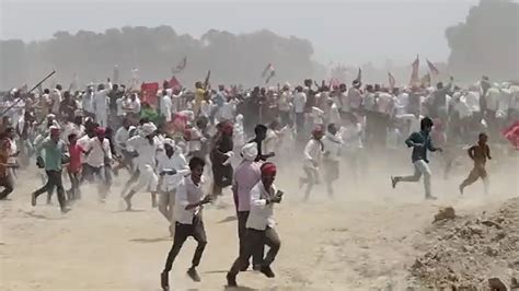 Rahul Akhilesh Rally Witnesses Chaos In Phulpur Leaders Rush Out Amid Security Concerns India Tv