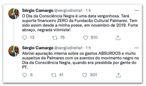 Dia da Consciência Negra não terá apoio da Palmares diz Sérgio Camargo