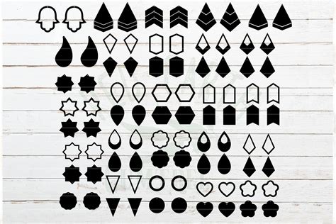 Visual Arts Rounded Top And Bottom Earrings Card Template Svg Png Ai