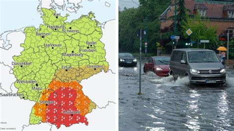 Unwetter Alarmstufe Rot Gewitter fegen über Deutschland Warnung vor