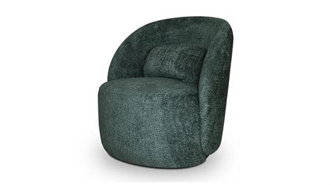 Fauteuil En Tissu Bouclette Vert Fonc Rondo Homifab