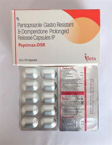 Enteric Coated Pantoprazole Sodium And Domperidone Capsules Packaging