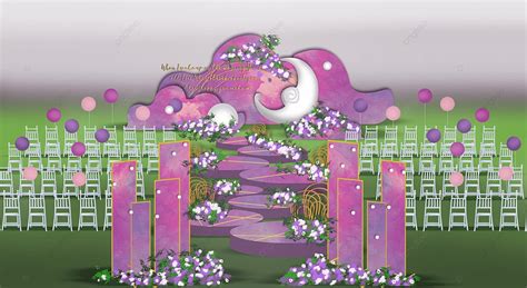 Purple Dream Lawn Wedding Renderings Template Download On Pngtree