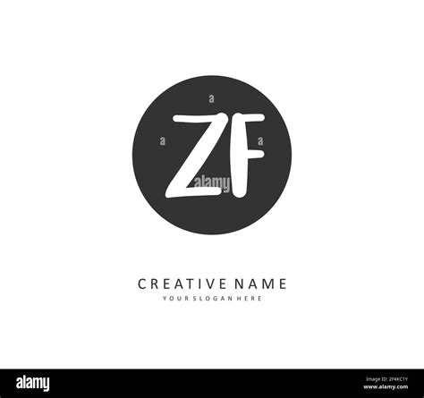 Zf Initial Letter Handwriting And Signature Logo A Concept Handwriting