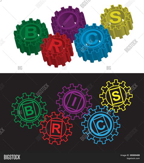 BRICS Stylized Symbol Vector & Photo (Free Trial) | Bigstock