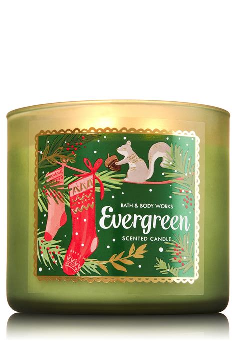 Evergreen 3 Wick Candle Home Fragrance 1037181 Bath And Body Works Bath Body Works Candles