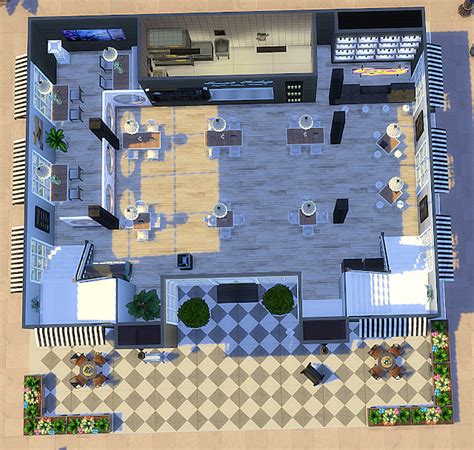 Símplice Restaurante The Sims 4 Casas The Sims 4 The Sims Sims