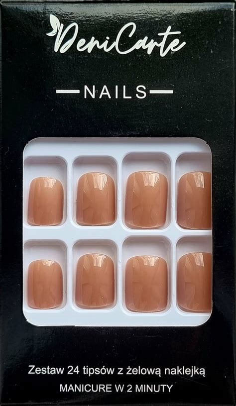 Deni Carte Tipsy Square Nude 9430 Square Nude False Nails 24 Pieces