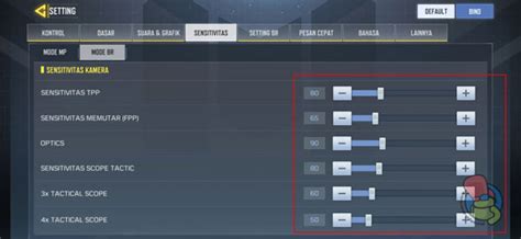 Cara Setting Sensitivitas COD Mobile Terbaik Mode MP BR