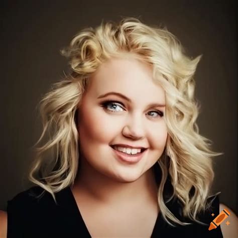 Chubby Smiling Blonde Woman On Craiyon