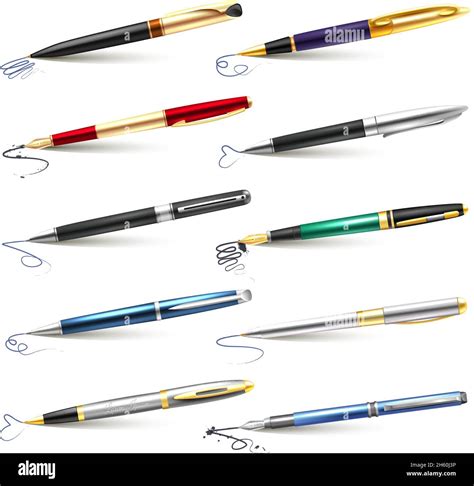 Rollerball Pens Stock Vector Images Alamy