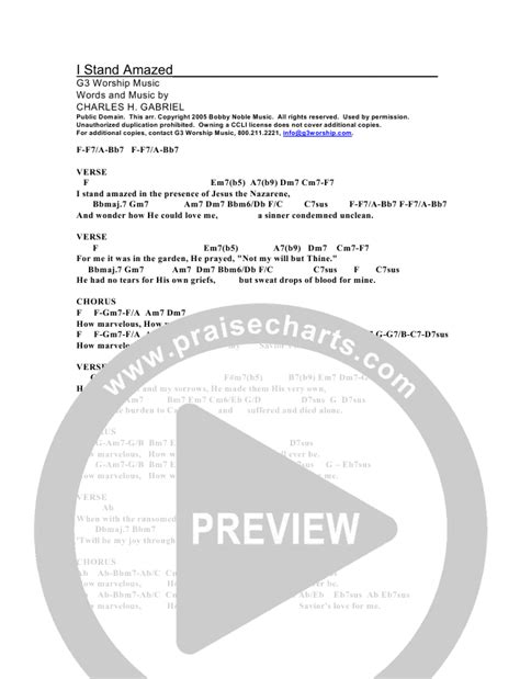 I Stand Amazed Chords (G3 Worship) - PraiseCharts