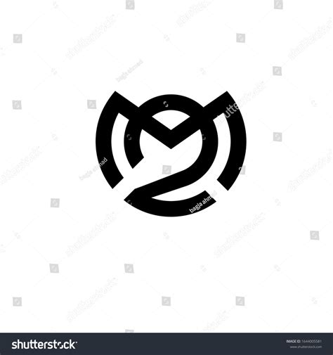 M2 Logo Design Vector Sign Template Stock Vector Royalty Free