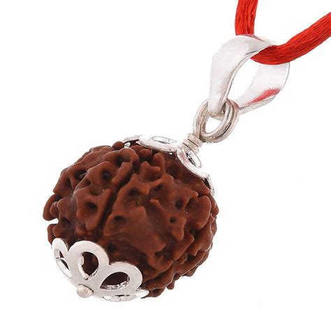 Mukhi Rudraksha Silver Pendant Eight Face Rudraksha Packaging Type