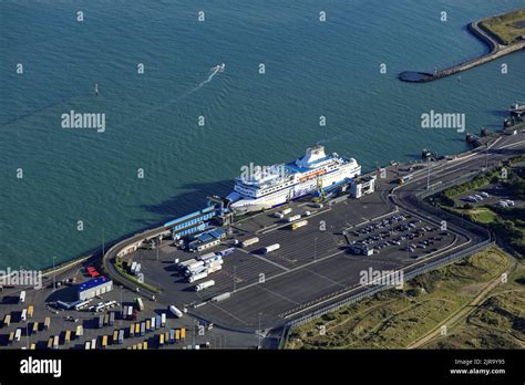 Ouistreham Normandy North Western France Aerial View Of A Part Of