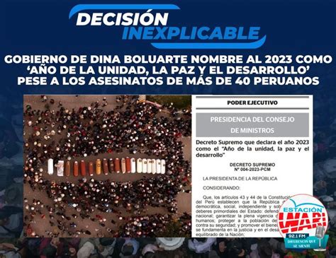 Gobierno Decide Nombrar Al 2023 Como El ‘aÑo De La Unidad La Paz Y El