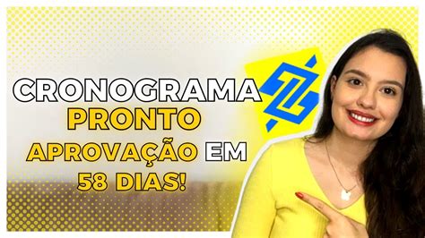 CRONOGRAMA DE ESTUDOS PARA CONCURSO BANCO DO BRASIL GRATUITO YouTube