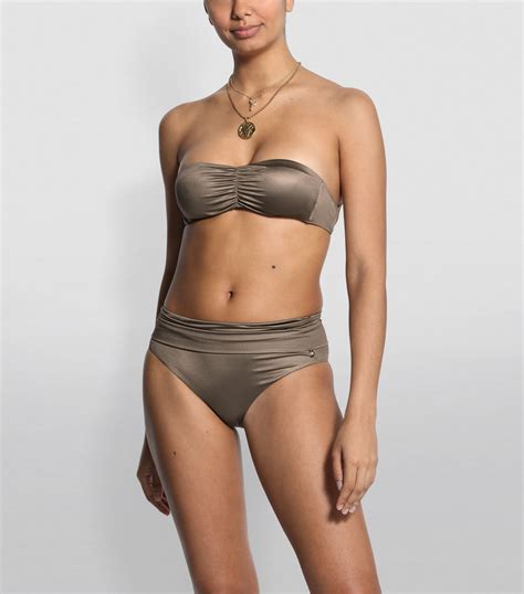 Max Mara Ruched Bandeau Bikini Top Harrods US