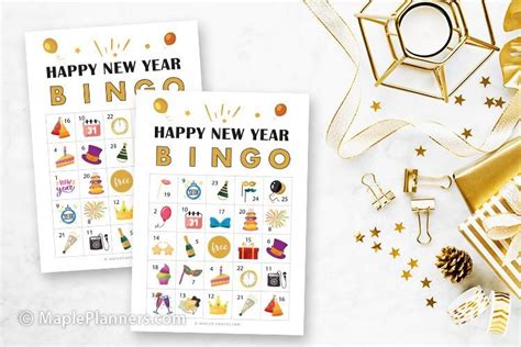 Free Printable New Years Eve Bingo Game Cards New Years Bingo