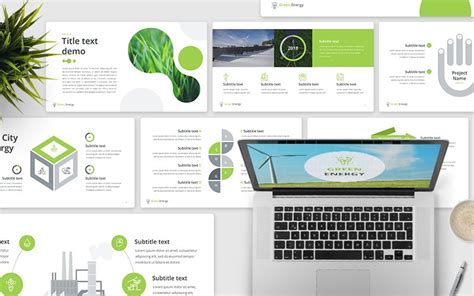 Green Energy - PowerPoint template #65675 - TemplateMonster