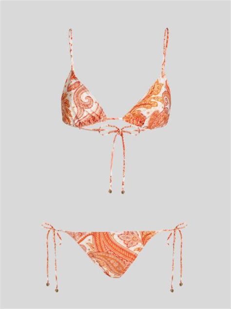 Etro Liquid Paisley Beach Bikini Reversible